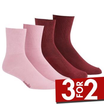 Damella Strømper 2P Seamless Socks Rosa/Rød Str 39/42 Dame