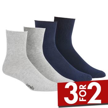 Damella Strømper 2P Seamless Socks Marineblå/Grå Str 39/42 Dame