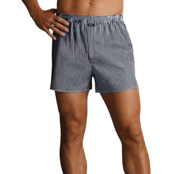 Jockey Woven Poplin Boxer Shorts Stribet bomuld Small Herre