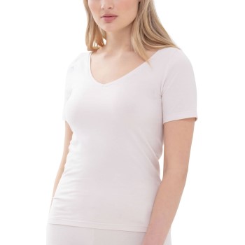 Mey Superfine Organic V-Neck T-Shirt Beige bomuld 38 Dame