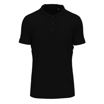 Stedman Clive Short Sleeve Polo Sort ringspundet bomuld 3XL Herre