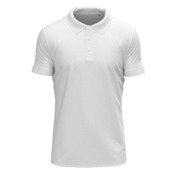 Se Stedman Clive Short Sleeve Polo Hvid ringspundet bomuld 3XL Herre ved Timarco