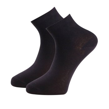 Trofé Trofe Cotton Quarter Socks Strømper 2P Sort Str 39/42 Dame