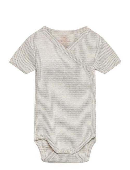 Copenhagen Colors Baby Striped Wrap Body W. Short Sleeve Copenhagen Colors Grey