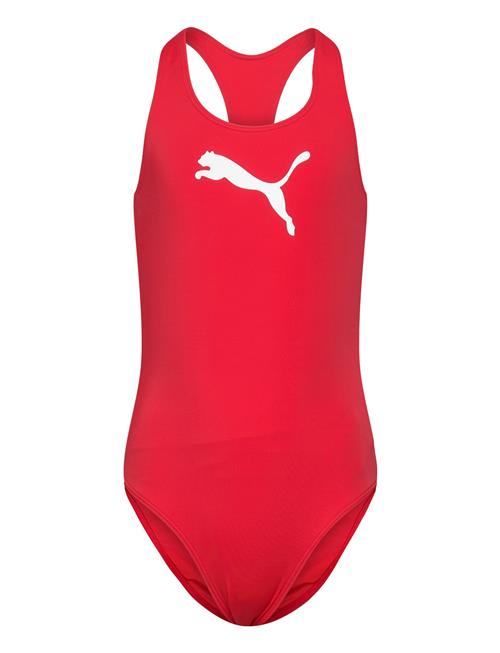 Puma Swim Girls Racerback Swimsuit 1P Puma Swim Red