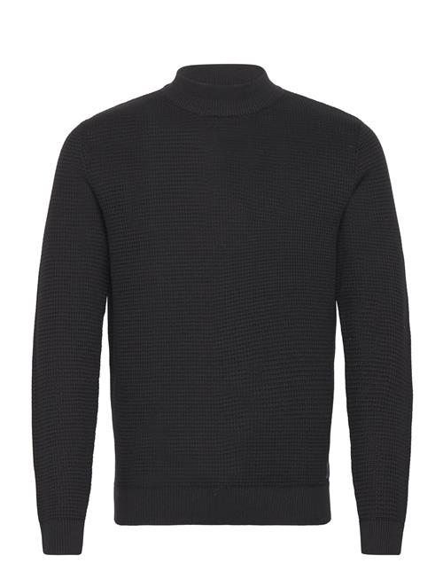 Se Tom Tailor Structured Mockneck Knit Tom Tailor Black ved Booztlet