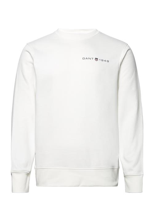 Se GANT Printed Graphic C-Neck Sweat GANT White ved Booztlet