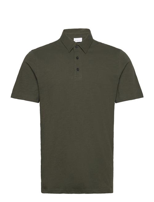 Knowledge Cotton Apparel Regular Linen Look Polo - Gots/Vega Knowledge Cotton Apparel Green