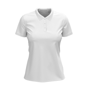 Se Stedman Claire Short Sleeve Polo Hvid ringspundet bomuld Small Dame ved Timarco