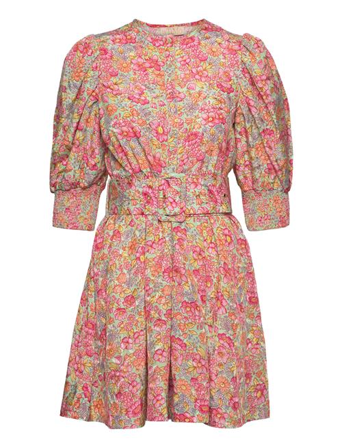 by Ti Mo Cotton Jacquard Belted Mini Dress By Ti Mo Red