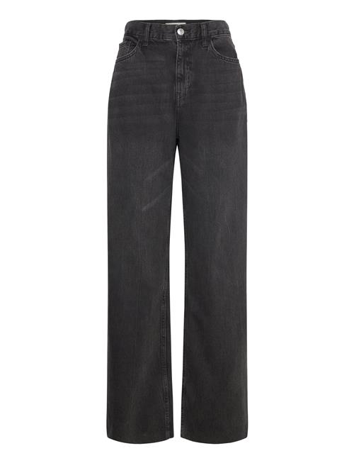 Se Mango High-Waist Wideleg Jeans Mango Grey ved Booztlet