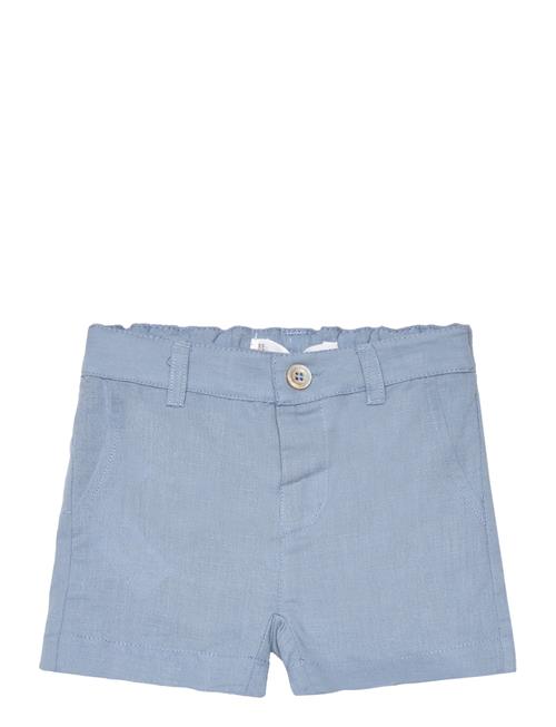 Mango Linen-Blend Bermuda Shorts Mango Blue