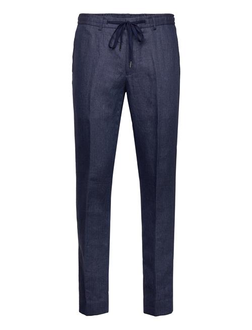 Se Michael Kors Linen Fine Herringb Pant Michael Kors Navy ved Booztlet