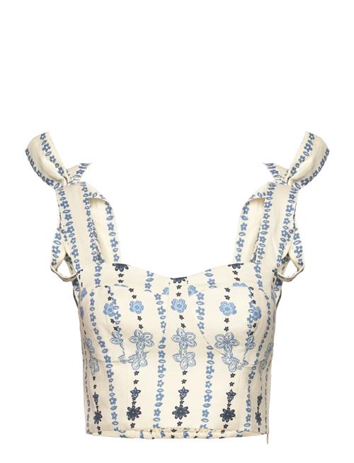 Malina Evelyn Tie Strap Bustier Top Malina Blue