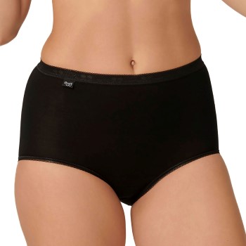 Sloggi Trusser 2P Basic Plus Maxi Briefs Sort bomuld 40 Dame