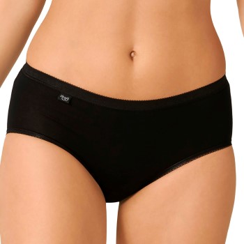 Sloggi Trusser 2P Basic Plus Midi Briefs Sort bomuld 40 Dame