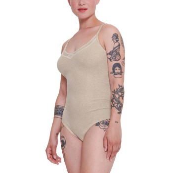 Sloggi GO Ribbed Bodysuit Elfenben bomuld X-Small Dame