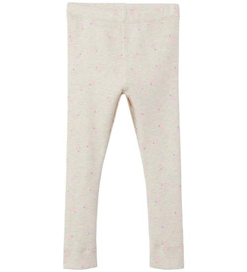 Se Name It Leggings - Rib - NmfDabua - Peyote Melange m. JordbÃ¦r ved KidsWorld