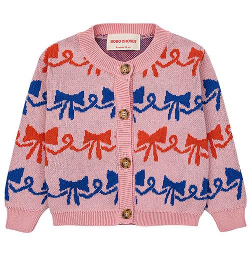 Se Bobo Choses Bobo Choses Cardigan - Strik - Rosa m. SlÃ¸jfer ved KidsWorld