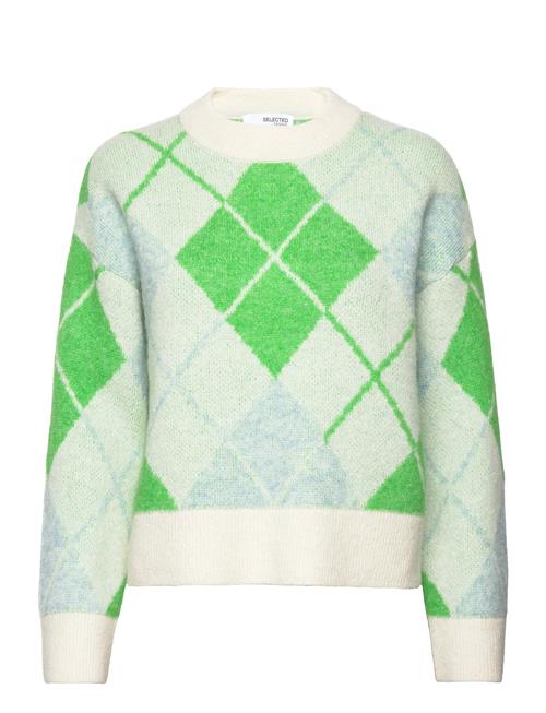 Se Selected Femme Slflipka Ls Knit O-Neck Selected Femme Green ved Booztlet