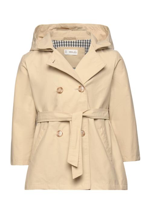 Mango Double-Breasted Trench Coat Mango Beige