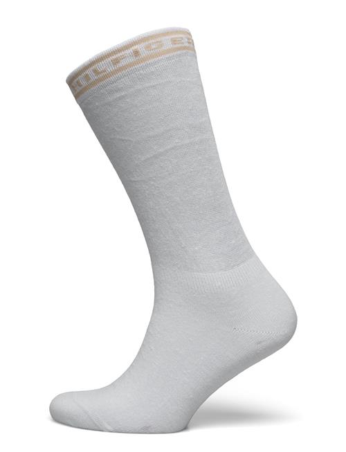 Se Tommy Hilfiger Th Women Slouch Sock 1P Linen Tommy Hilfiger White ved Booztlet