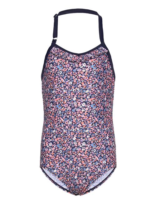 Color Kids Swimsuit W. Halterneck, Aop Color Kids Pink