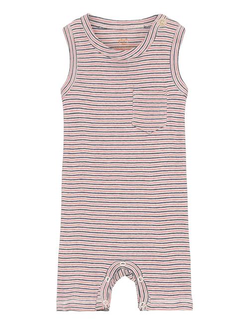 Copenhagen Colors Striped Short Romper Copenhagen Colors Pink