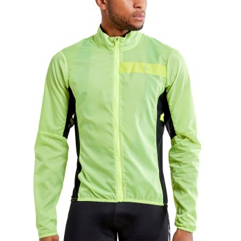 Craft Essence Light Wind Jacket M Limegrøn polyester Medium Herre