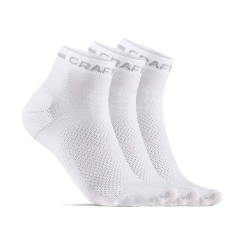 Craft Strømper 3P Core Dry Mid Socks Hvid nylon Str 34/36