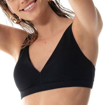 Se Mey Bh Organic Cotton Triangle Bra Sort bomuld Small Dame ved Timarco