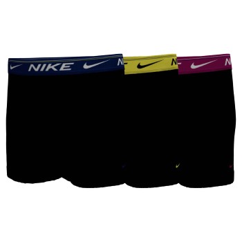 Nike 3P Ultra Comfort Boxer Brief Sort/Gul Small Herre