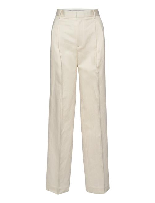 Se Filippa K Pleated Pinstripe Trousers Filippa K White ved Booztlet