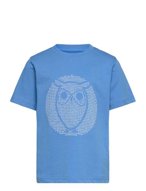 Se Knowledge Cotton Apparel Regular Fit Owl Chest Print - Gots/ Knowledge Cotton Apparel Blue ved Booztlet