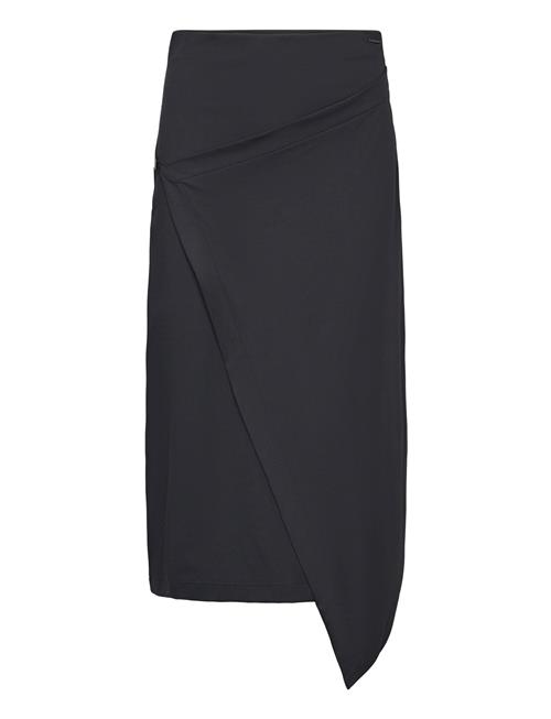 Calvin Klein Stretch Jersey Midi Skirt Calvin Klein Black