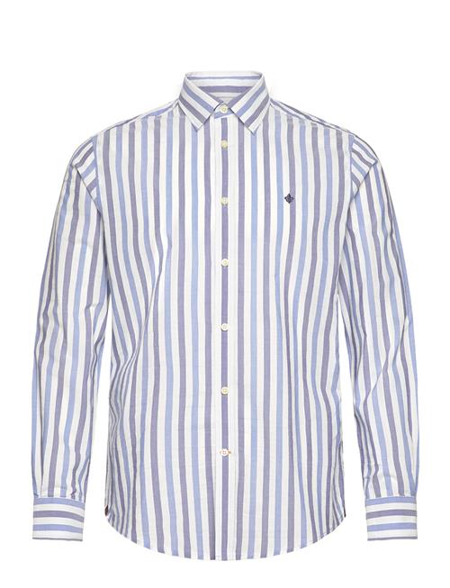 Morris Summer Stripe Shirt - Classic Fit Morris Blue