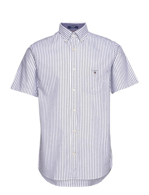 GANT Reg Oxf Stripe O.shield Ss Shirt GANT Blue