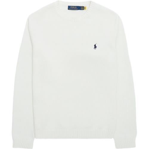 Polo Ralph Lauren Cotton Crewneck Strik Off White