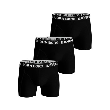 Björn Borg 3P Cotton Stretch Boxer 1721 Sort bomuld X-Large Herre