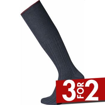 Egtved Strømper Pure Wool Kneehigh Sock Marineblå uld Str 40/43 Herre