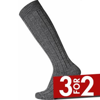 Egtved Strømper Wool Heavy Kneehigh Sock Mørkgrå  uld Str 40/45 Herre