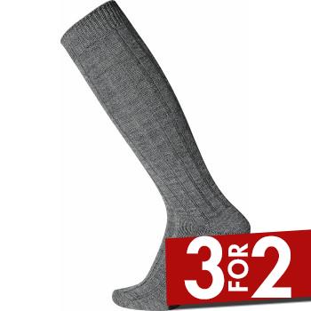 Se Egtved Strømper Wool Kneehigh Sock Lysegrå Str 40/45 Herre ved Timarco