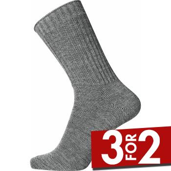 Egtved Strømper Wool Ribbed Sock Lysegrå Str 45/48