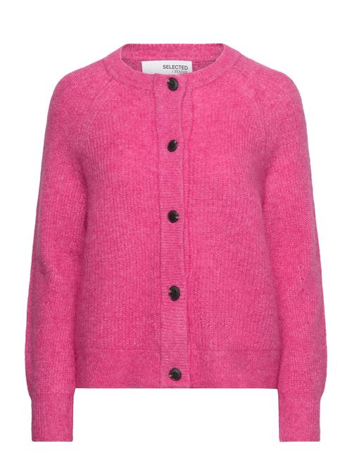 Se Selected Femme Slflulu Ls Knit Short Cardigan B Noos Selected Femme Pink ved Booztlet