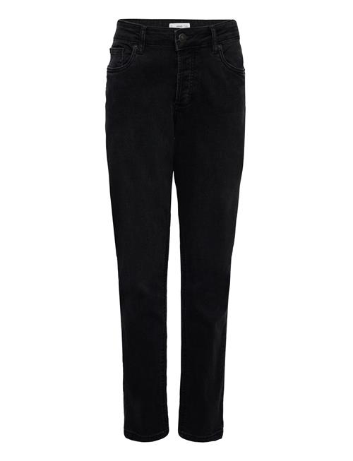 Se Mango Slim-Fit Jeans With Buttons Mango Black ved Booztlet