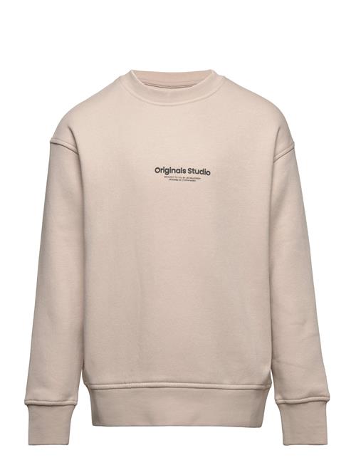 Se Jack & Jones Jorvesterbro Sweat Crew Neck Noos Jnr Jack & J S Beige ved Booztlet