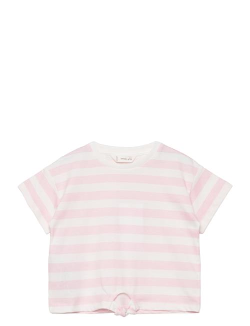 Mango Knot Striped T-Shirt Mango Pink