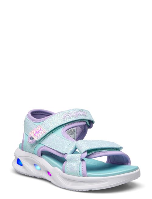 Se Skechers Girls Sola Glow Sandal Skechers Blue ved Booztlet