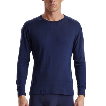 JBS Wool Long Sleeve T-Shirt Marineblå uld Small Herre