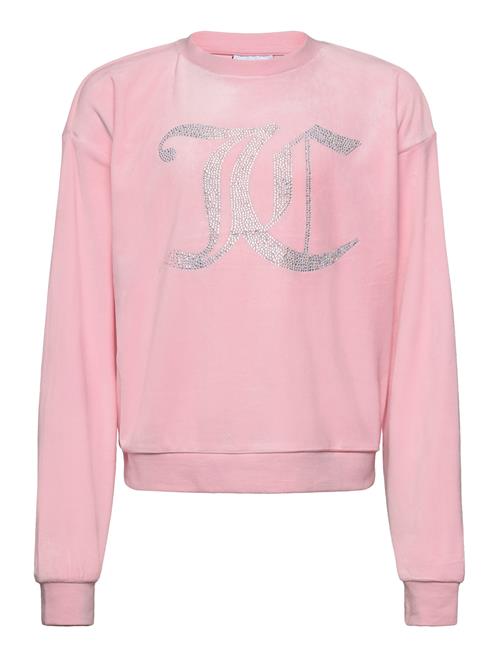 Juicy Couture Diamante Velour Crew Juicy Couture Pink